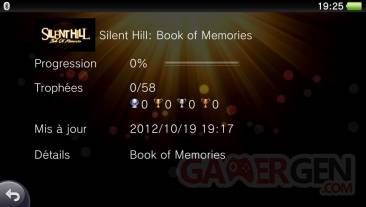 Silent Hill Book of Memories Trophees 20.10.2012.