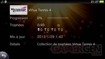 Virtua Tennis 4 Power Smash Trophees (2)